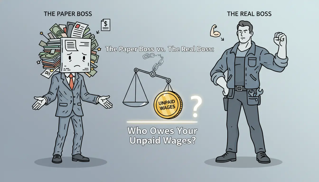 The Paper Boss vs. The Real Boss: Who Owes Your Unpaid Wages?