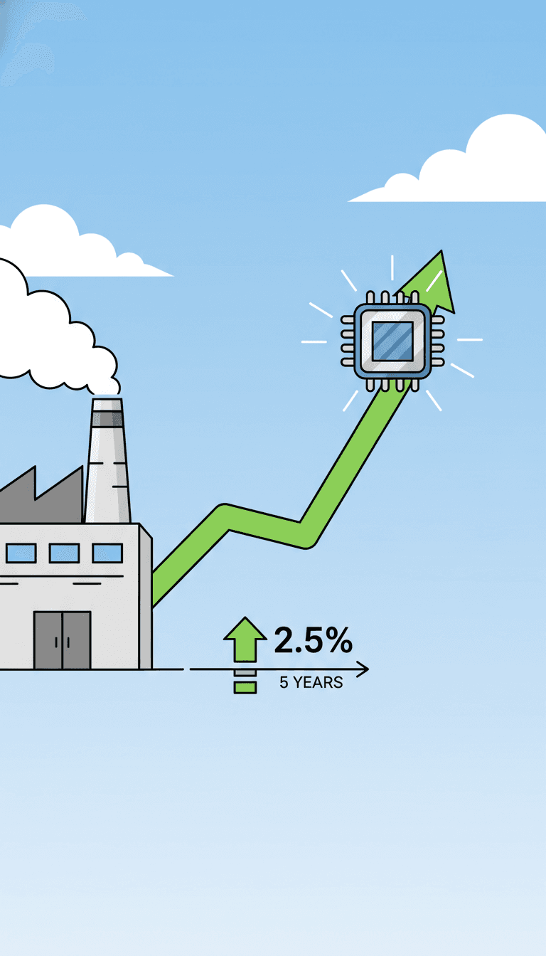 Industrial Output Jumps 2.5%: Highest Growth in 5 Years Driven by Chips