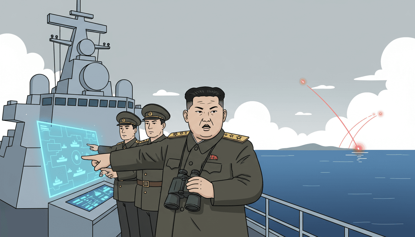 Kim Jong-un's 3rd Visit to 5,000-ton Destroyer: Testing 'Mixed Firing' Tactics